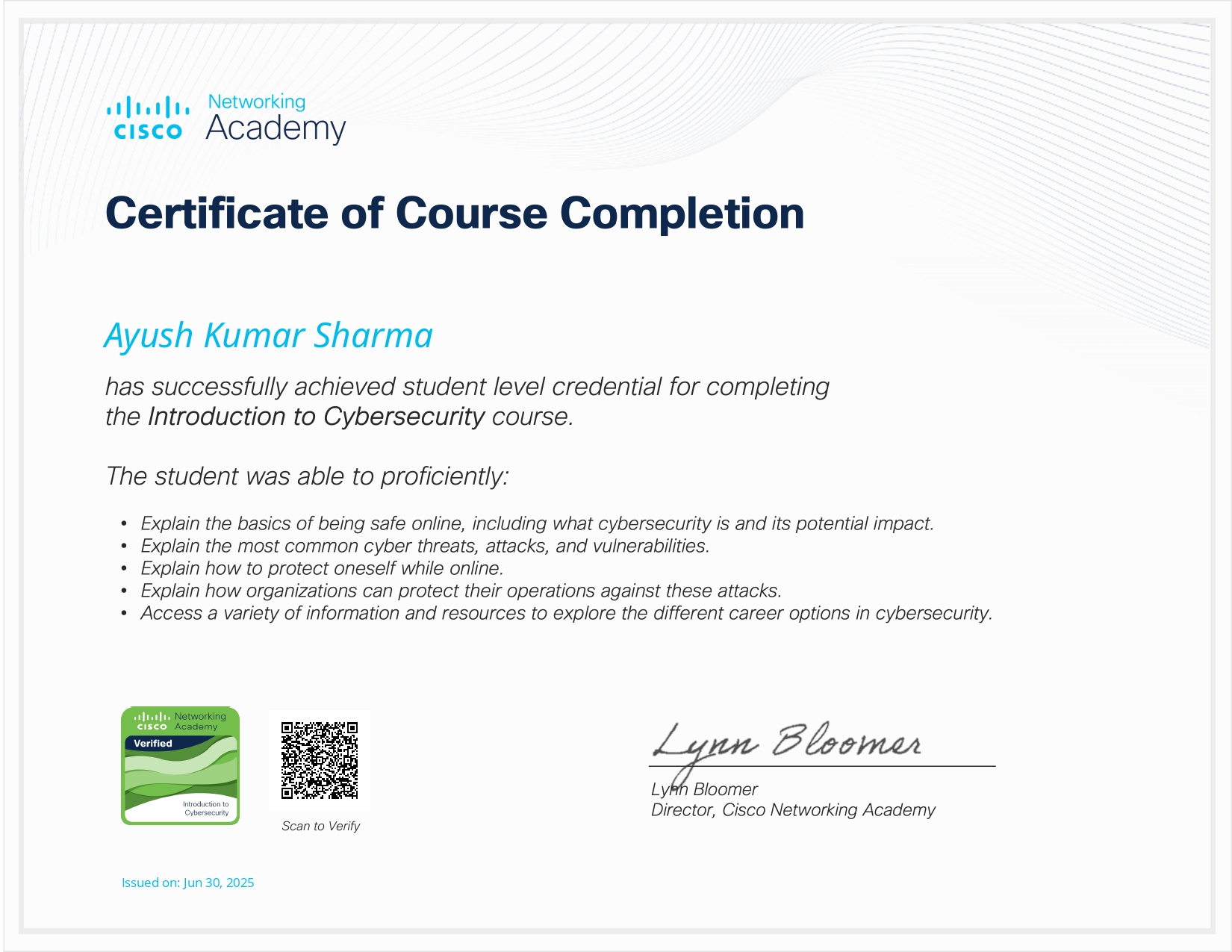 Cisco Certificate